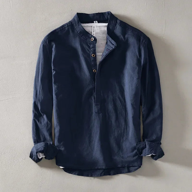 Chemise Japonaise Légère Bleu marine