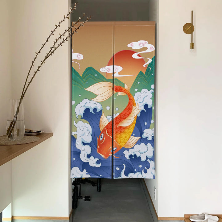 Japanese Carp Wave Curtain