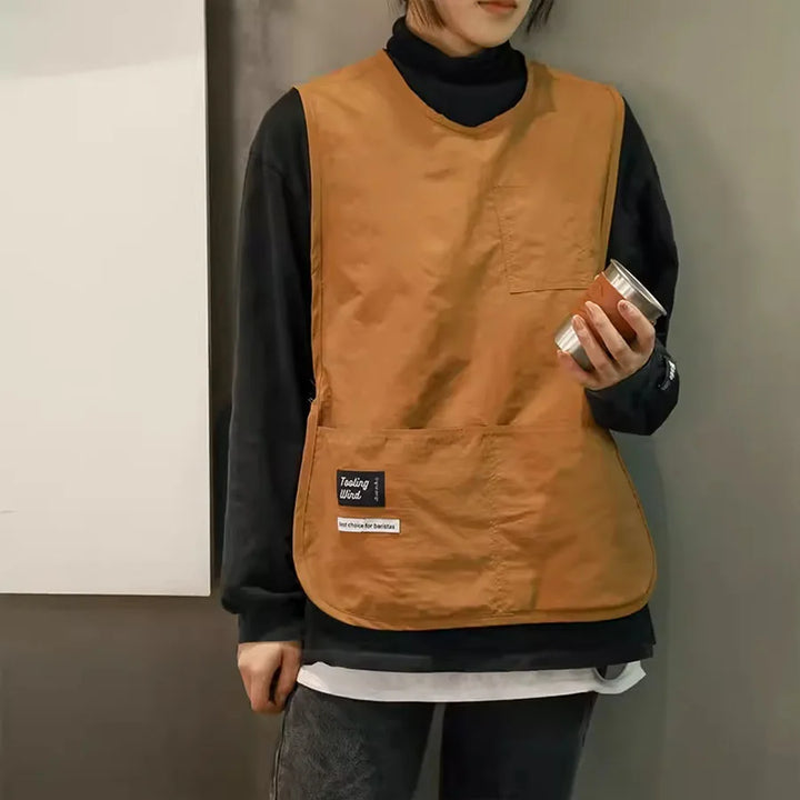 Tablier Japonais Court Imperméable Marron
