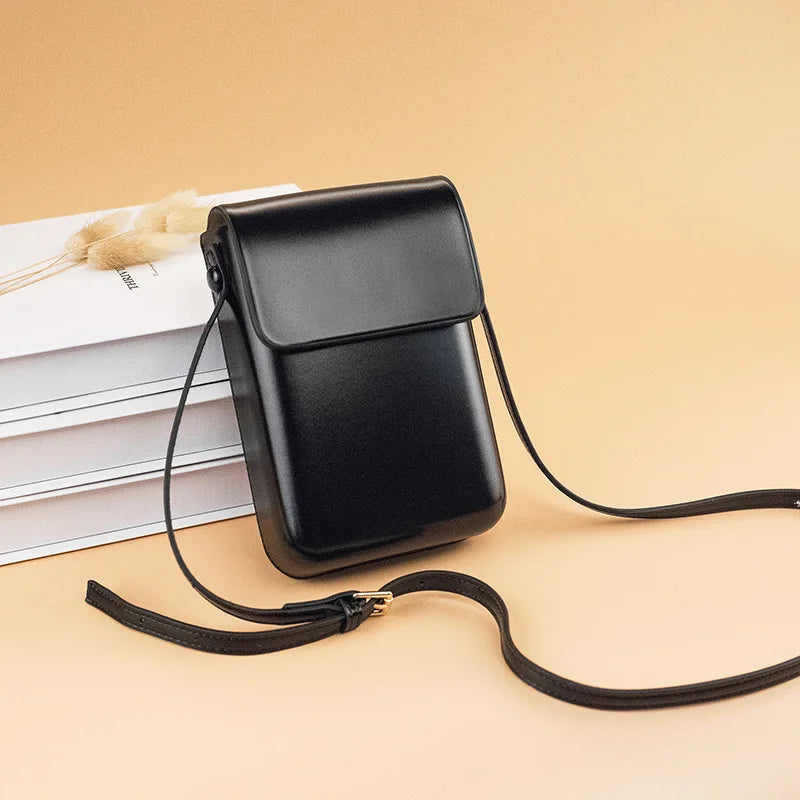 Japanese leather phone shoulder bag