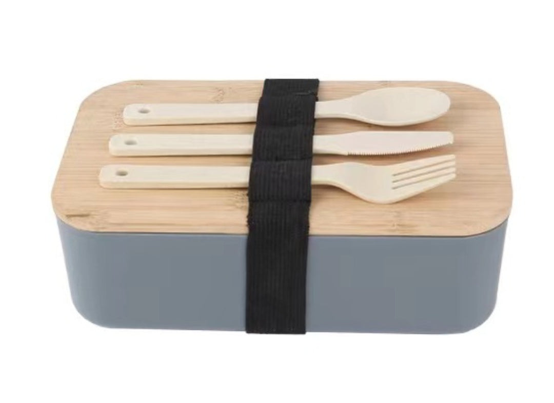 Boite bento bambou gris