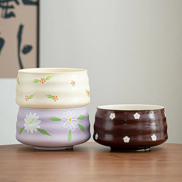 Bol Japonais Artisanal à Fleurs