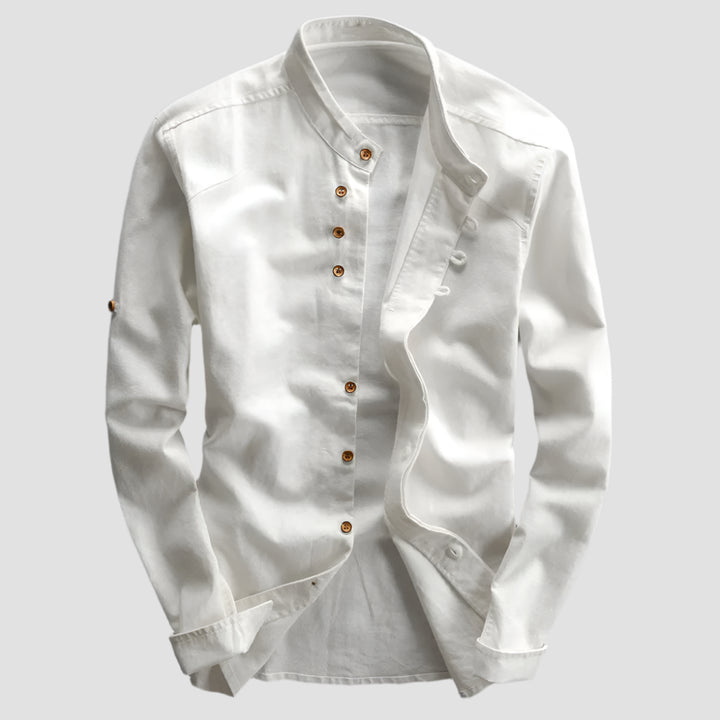 Chemise Japonaise à Col Montant