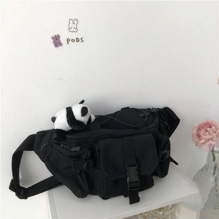 Sac Bandoulière Japonais panda noir