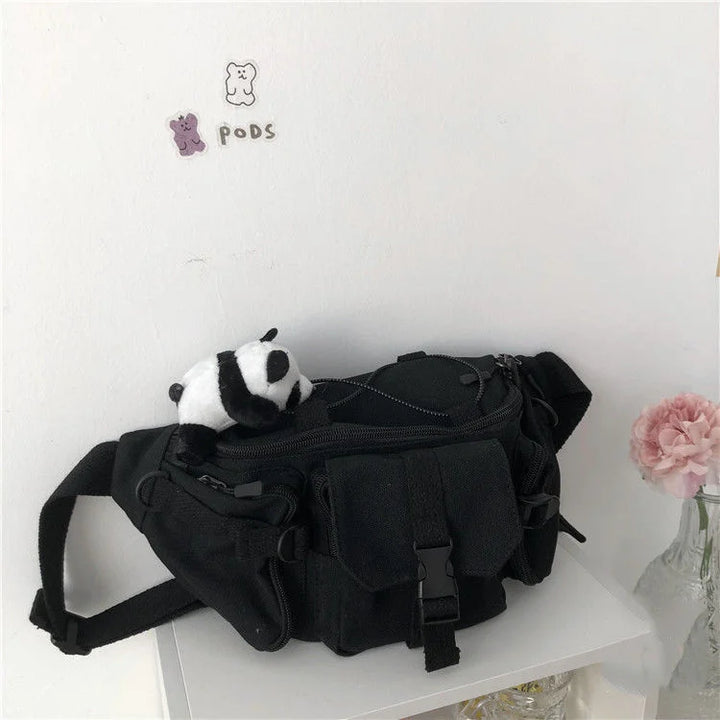Sac Bandoulière Japonais panda noir