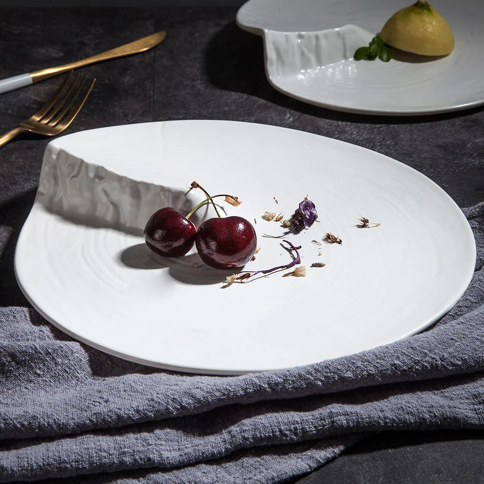 Assiette Japonaise Contemporaine Blanc