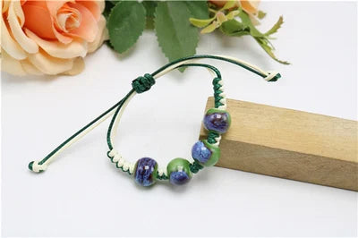 Japanese Larimar beaded bracelet