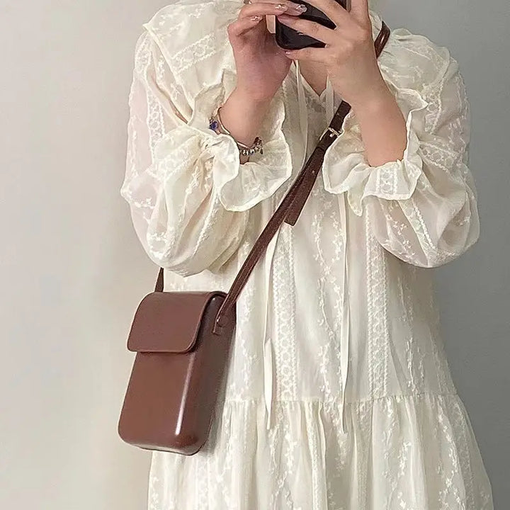 Japanese leather phone shoulder bag