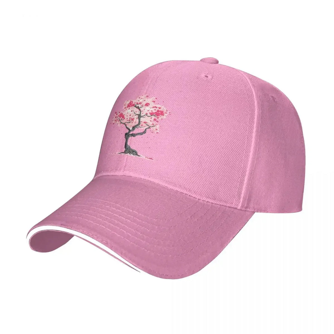 Casquette Japonaise Fleurs De Cerisier Rose