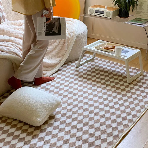 Japanese Checkered Living Room Rug