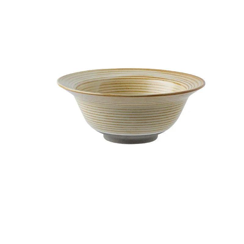 Bol Japonais Artistique Jaune et Blanc