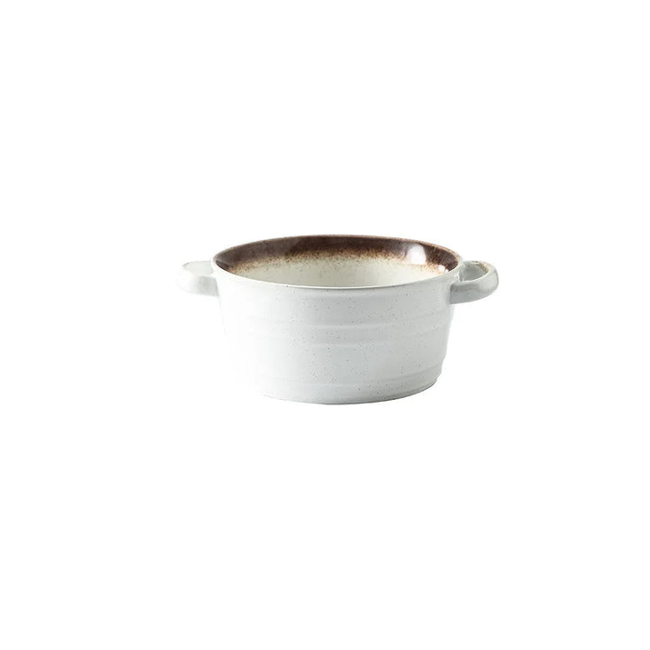 Bol Japonais à Oreilles Blanc & Marron 750 ml
