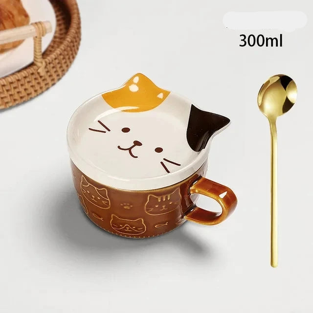 Tasse japonaise à motif chat