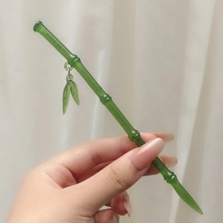 Épingle à cheveux japonais bambou en verre