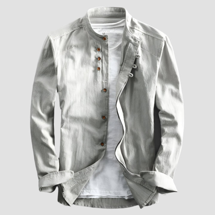 Chemise Japonaise à Col Montant