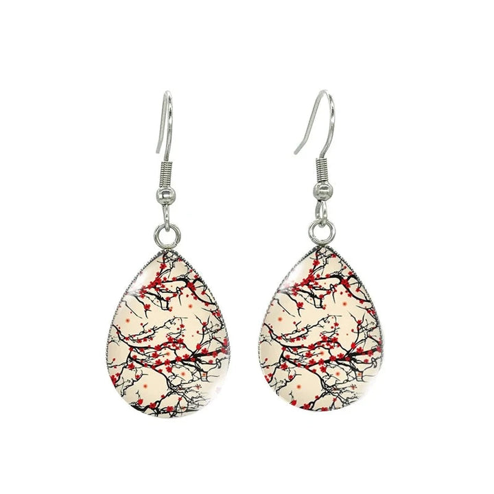 Boucle d'oreille japonaise traditionnelle cerisier
