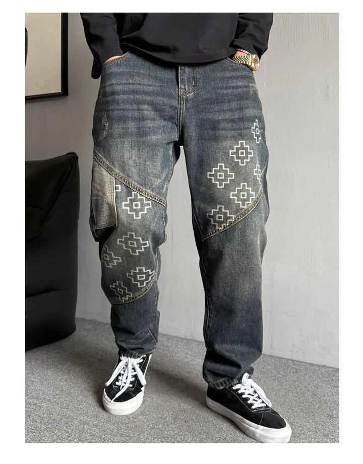 Jean Hip Hop Japonais Patchwork