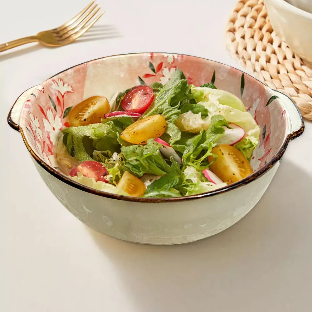 Bol Japonais Fleuri Salade