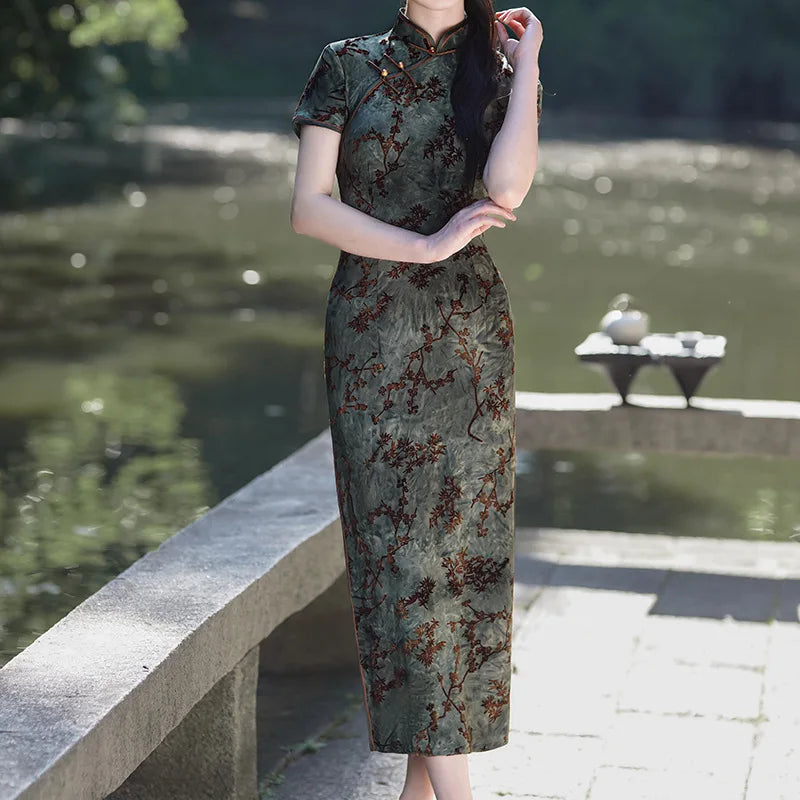 Robe Japonaise En Velours Sexy