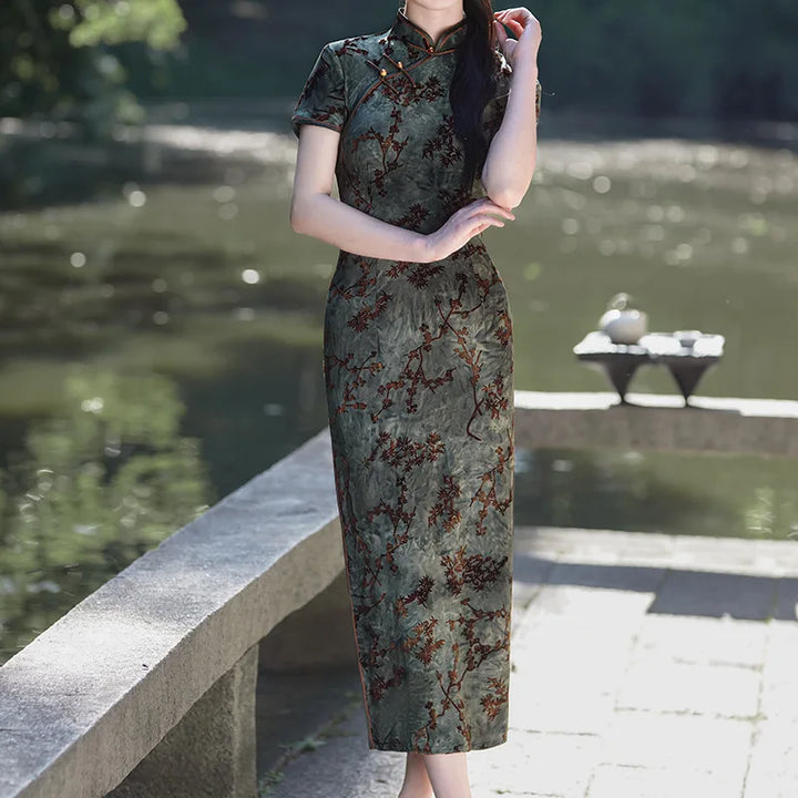 Robe Japonaise En Velours Sexy