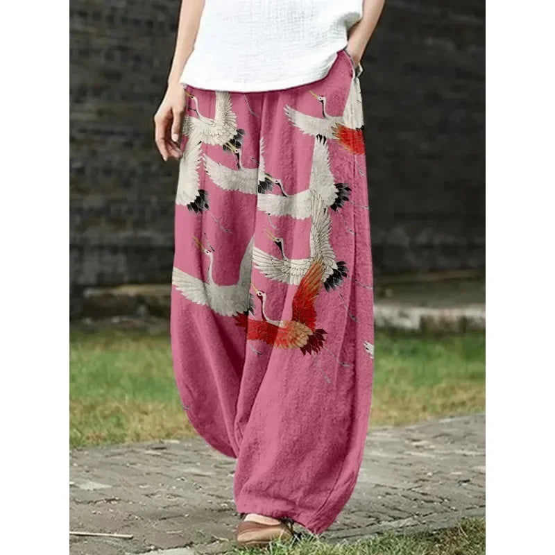 Pantalon Japonais Femme à Motif