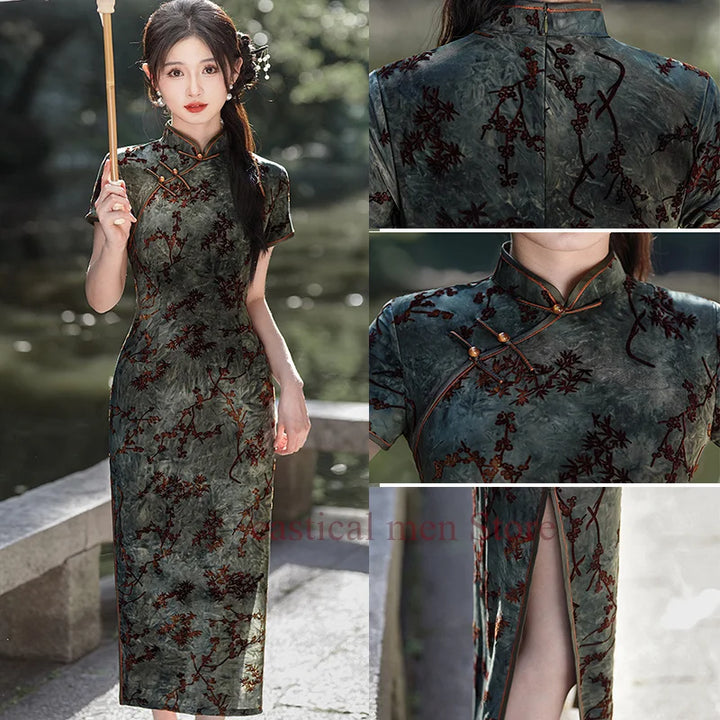 Robe Japonaise En Velours Légère