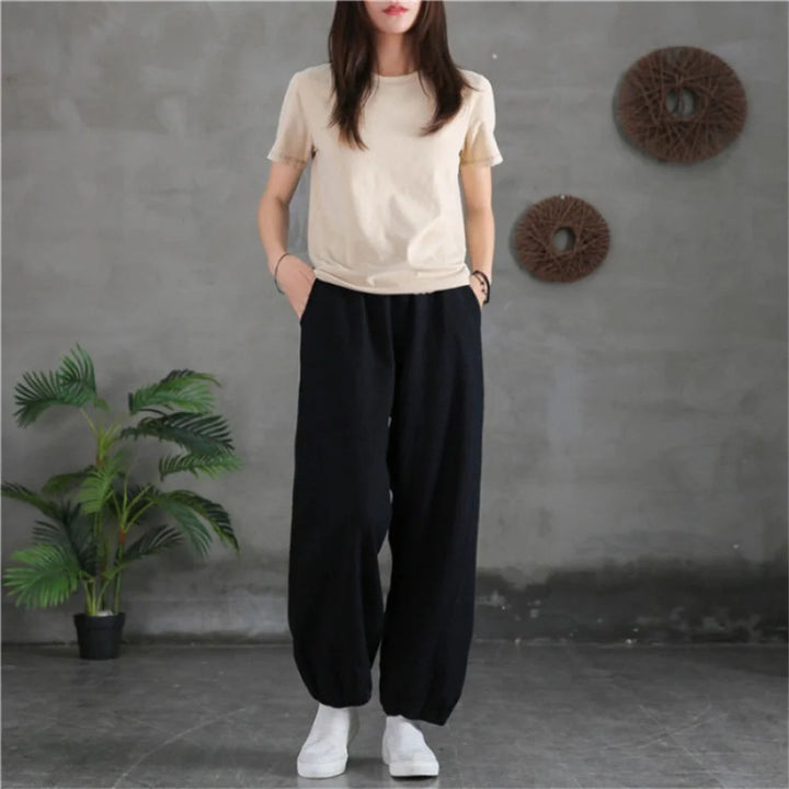 Pantalon Japonais Confortable Noir