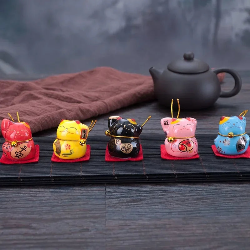 Set chat maneki neko coloré