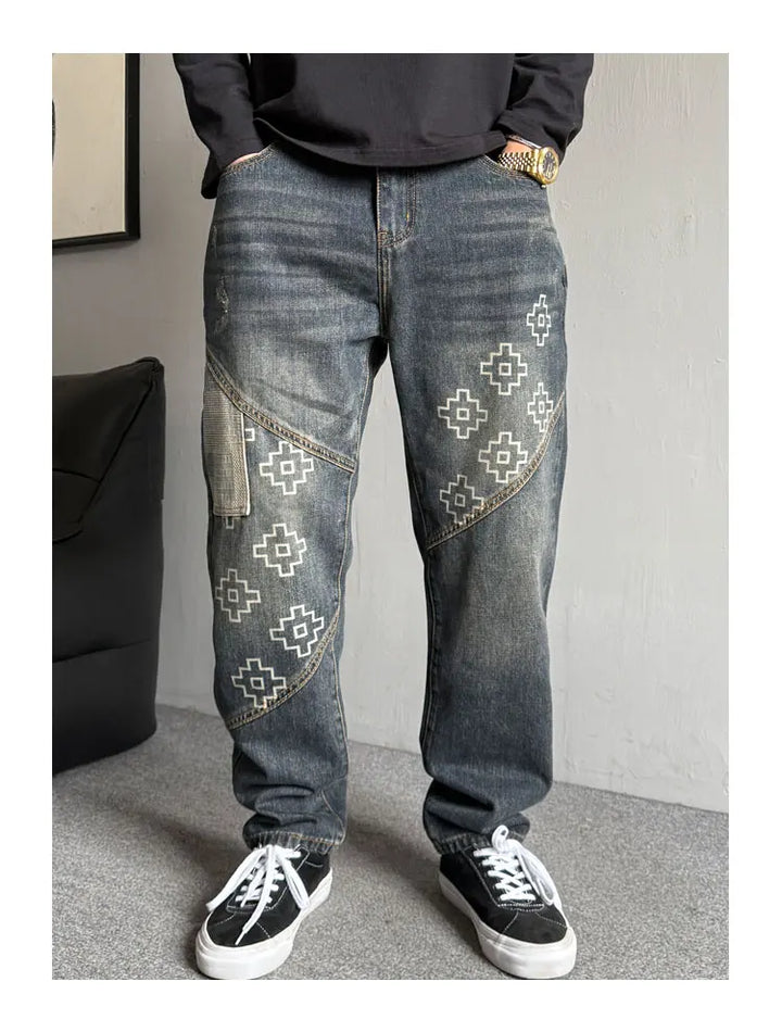 Jean Hip Hop Japonais Patchwork