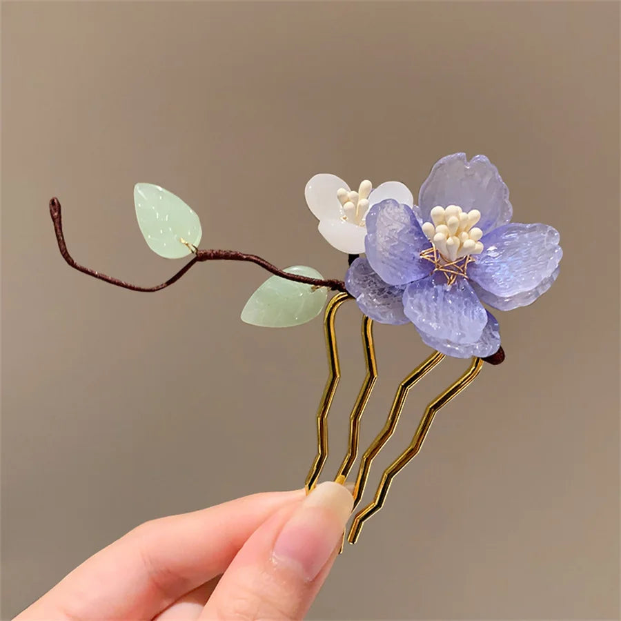 Japanese floral hairpin