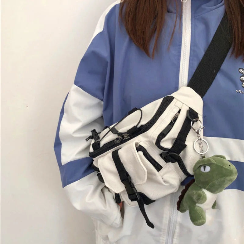Sac Bandoulière Japonais dinosaure blanc