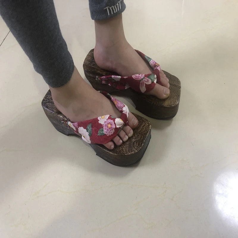Japanese Women's Geta with Heels