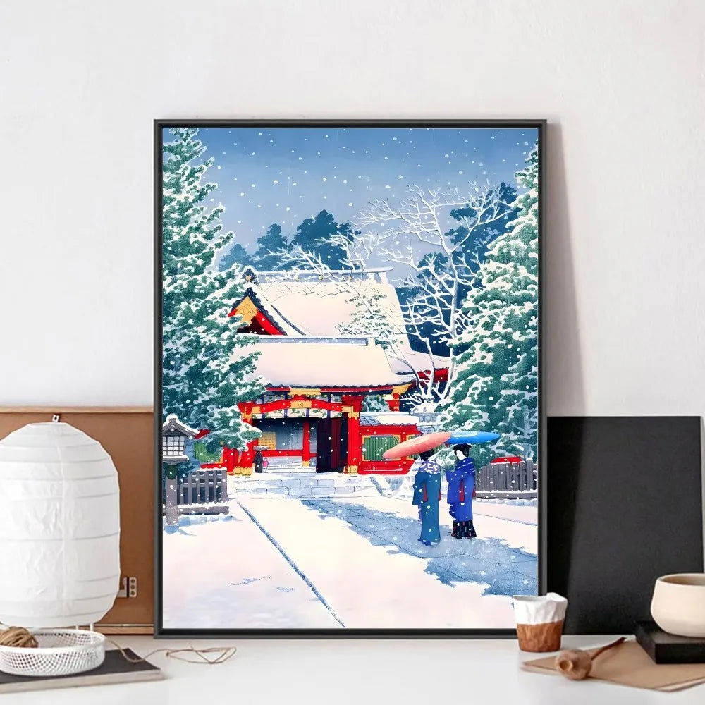 Tableau Japonais Paysage Neige