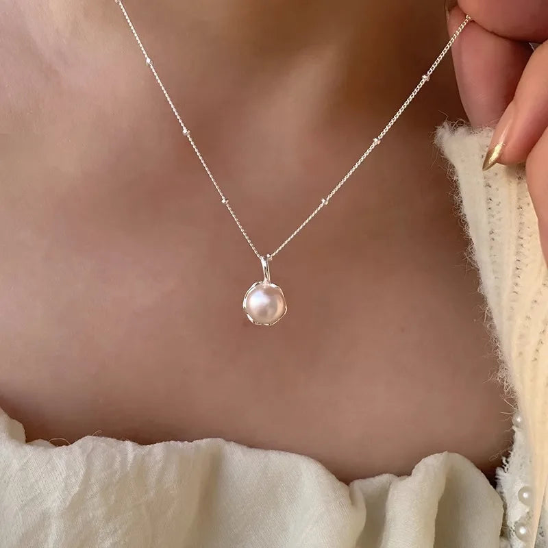 Collier japonais pendentif perle