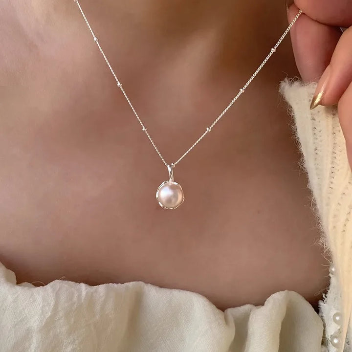 Collier japonais pendentif perle