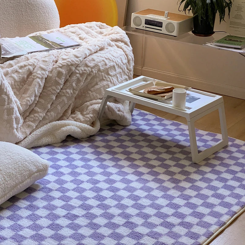 Japanese Checkered Living Room Rug