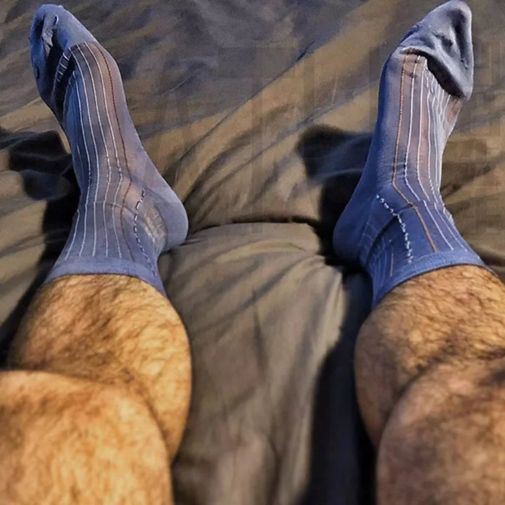 Chaussettes Japonaises Fines Homme Bleu clair