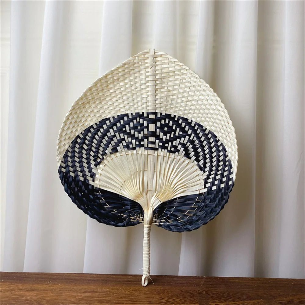 Éventail Japonais en Paille Traditionnel
