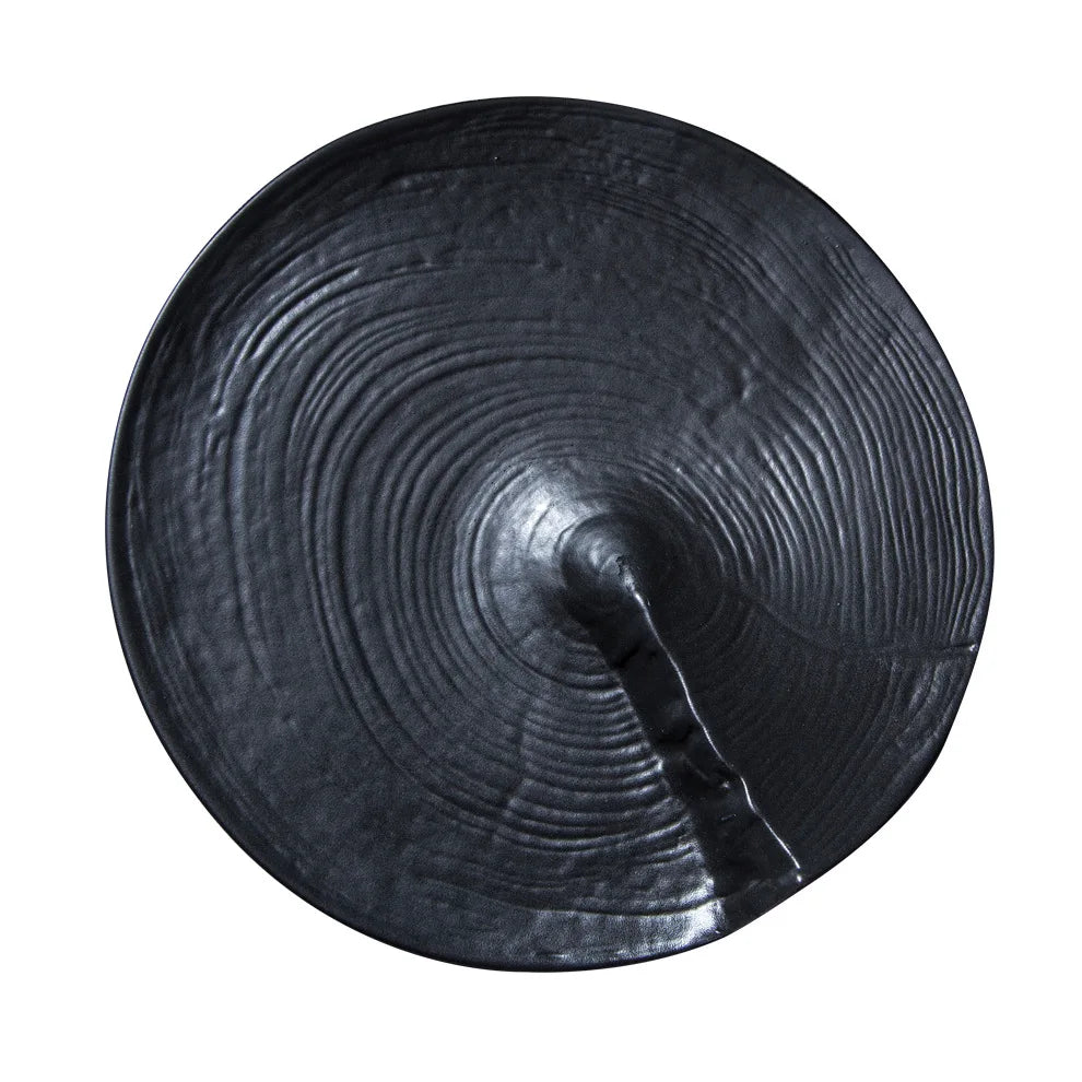 Assiette Japonaise Contemporaine Noir