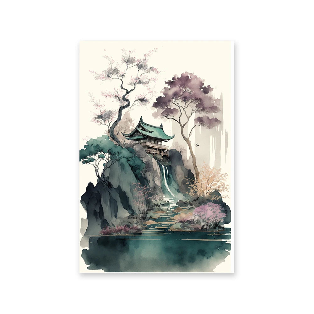 Tableau paysage du japon