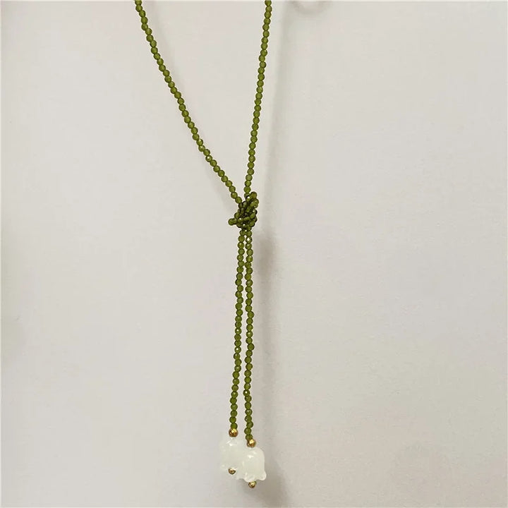 Collier perle de cristal muguet japonais