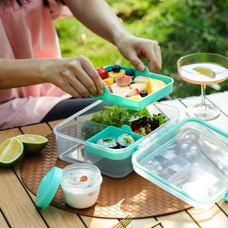 Square Bento Box with Handle