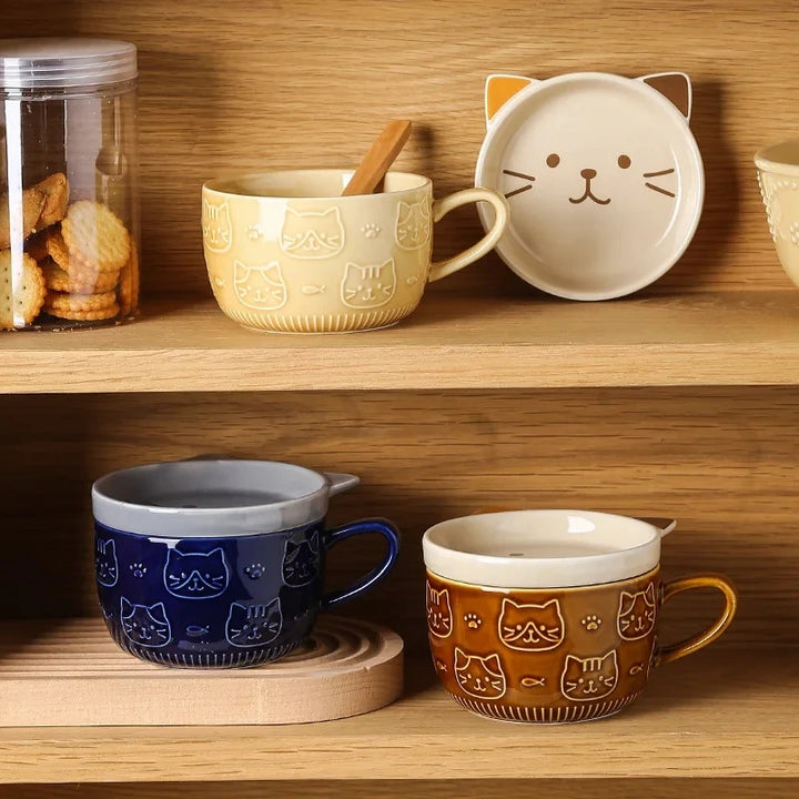 Tasse japonaise à motif chat
