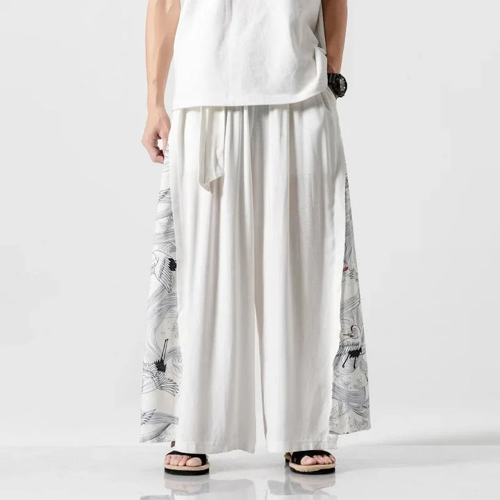 Pantalon Japonais Ample Blanc