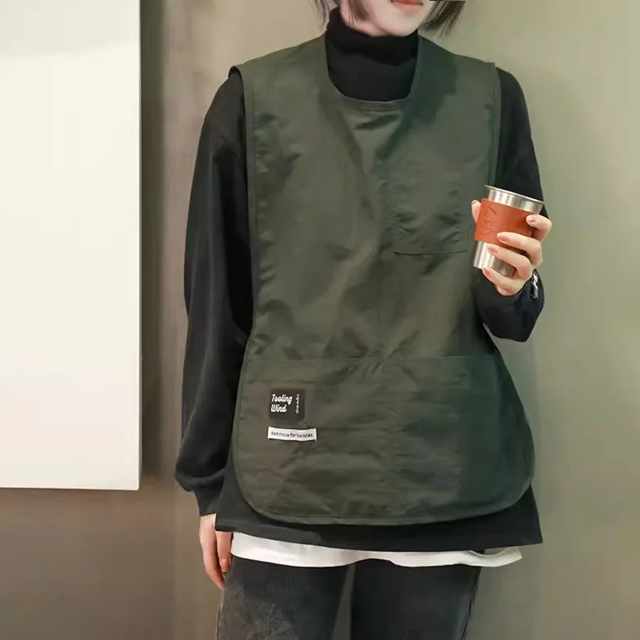 Tablier Japonais Court Imperméable Vert