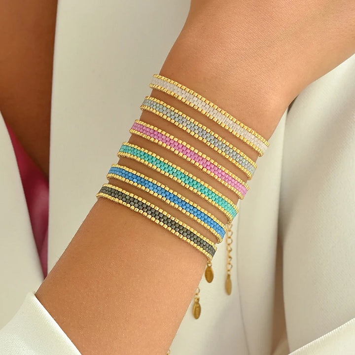 Bracelet Miyuki Tissés Multicouches