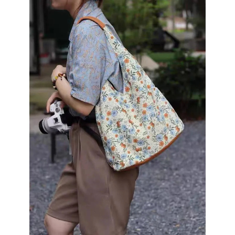 Sac Japonais Fleuri Grande Capacité Pratique