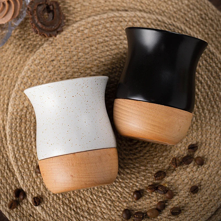 Tasse japonaise base en bois