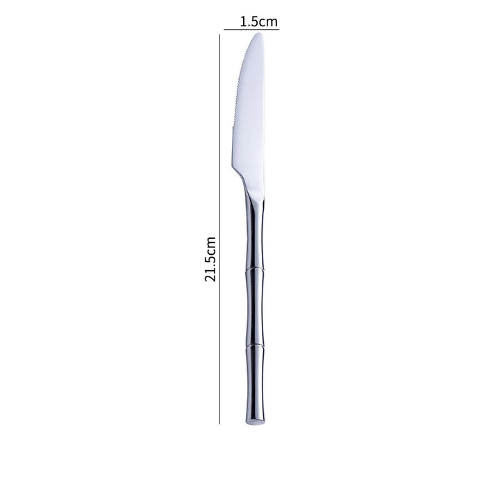 Couvert Japonais Inox style bambou