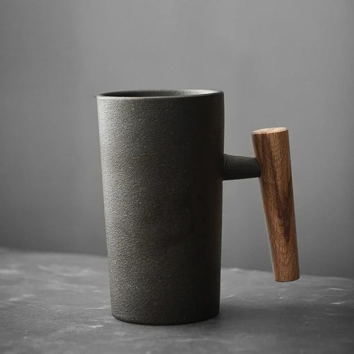 Mug japonais en grès noir